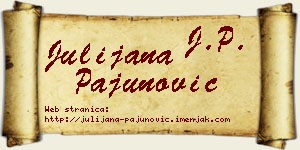 Julijana Pajunović vizit kartica